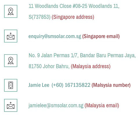 SM Solar Singapore and Malaysia